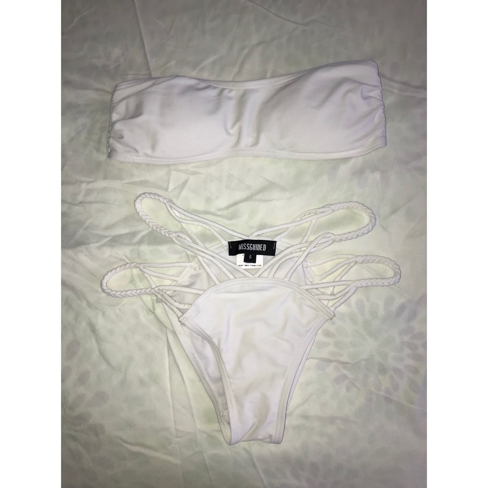 White missguided bikini